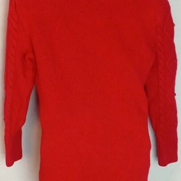 arabella & addison Jumper Dress Tunic - 100% Lambswool knitted - Red - Med 12 14 - Picture 2 of 2